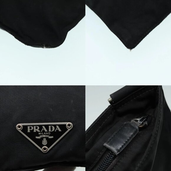 PRADA Shoulder Bag Nylon Black Silver Auth 92858 - Picture 13 of 15
